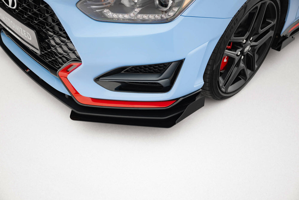 🔥ART.8992 SPLITTER ANTERIORE STREET PRO + ALETTE PER HYUNDAI VELOSTER N Mk2🔥