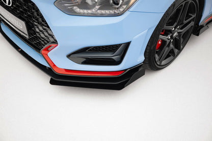 🔥ART.8992 SPLITTER ANTERIORE STREET PRO + ALETTE PER HYUNDAI VELOSTER N Mk2🔥