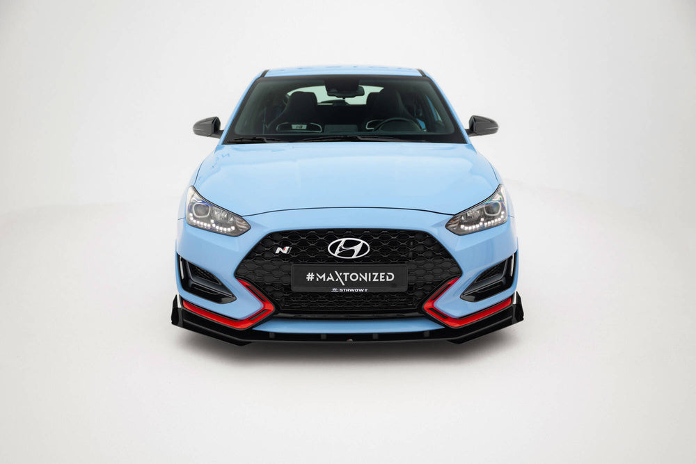 🔥ART.8992 SPLITTER ANTERIORE STREET PRO + ALETTE PER HYUNDAI VELOSTER N Mk2🔥
