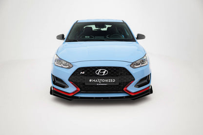 🔥ART.8992 SPLITTER ANTERIORE STREET PRO + ALETTE PER HYUNDAI VELOSTER N Mk2🔥