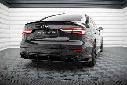 STREET PRO SPLITTER LATERALI POSTERIORI + FLAPS adatti per AUDI RS3 BERLINA 8V FACELIFT