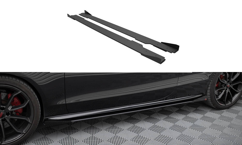 STREET PRO MINIGONNE LATERALI ADATTE PER AUDI A5 / A5 S-LINE / S5 COUPE / CABRIO 8T / 8T FACELIFT