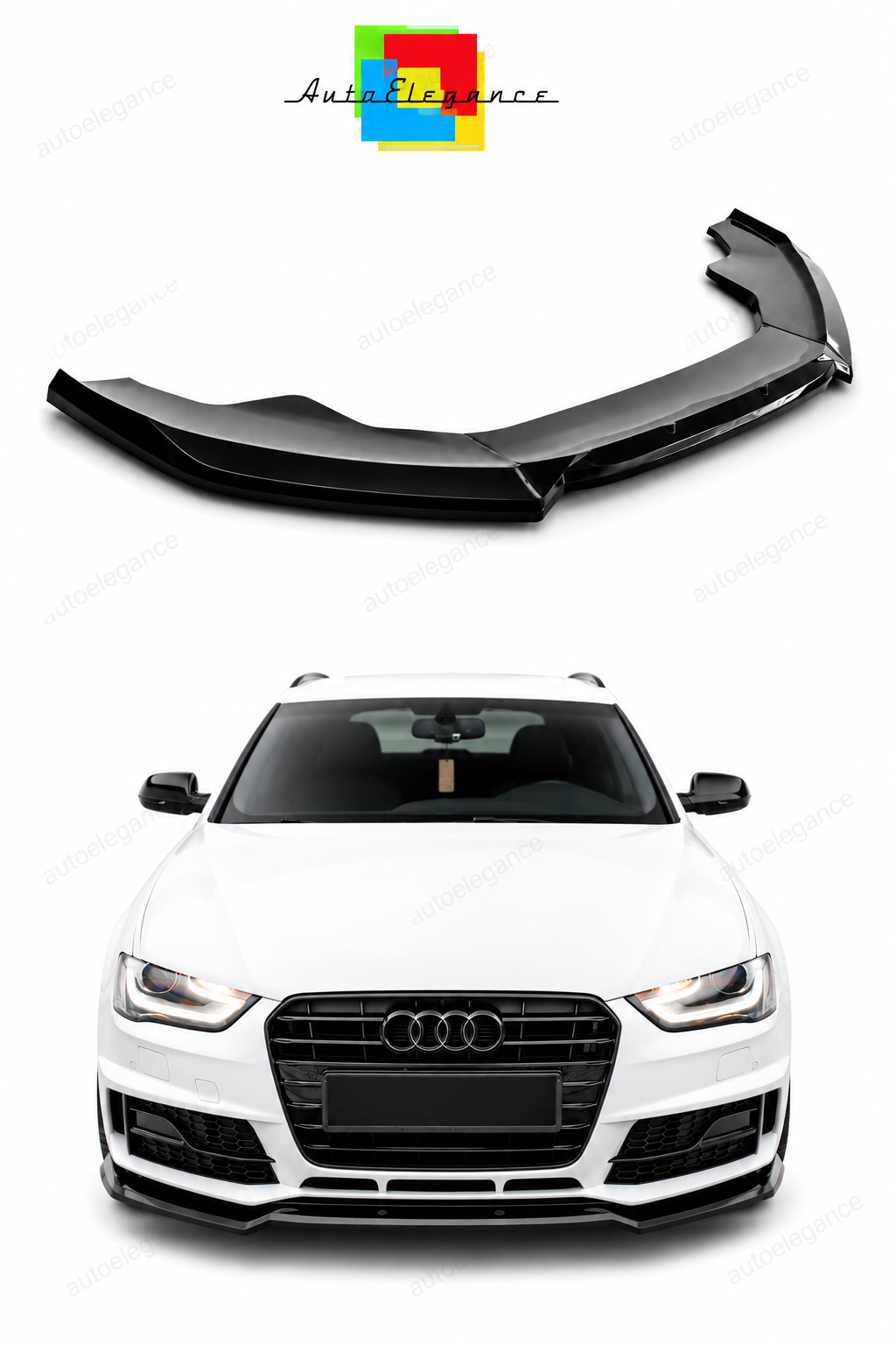 💕Splitter adatto per  AUDI A4  B8  nero lucido 💕
