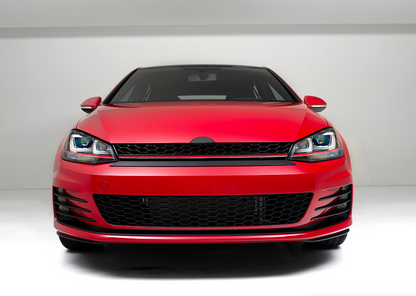 💫ART.7234 GRIGLIA SPORTIVA NERO LUCIDO con LINEA ROSSA per VW GOLF 7 17-19💫