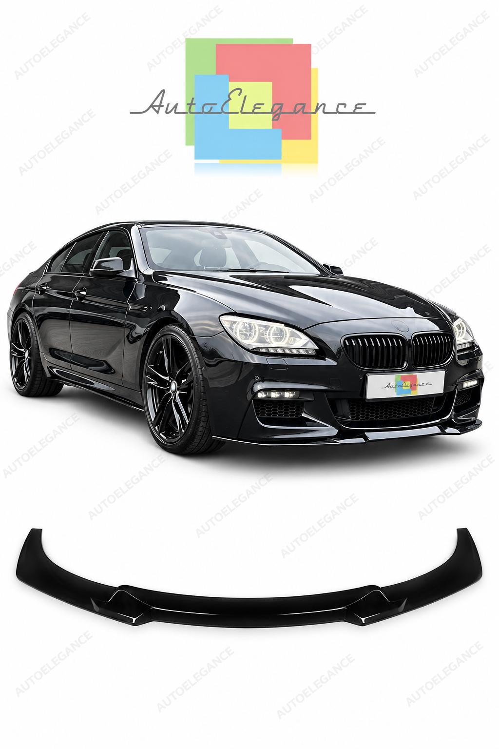 👉Lama Spoiler Anteriore WR Nero Lucido Adatta per BMW F06 F12 F13 M-Pack👈