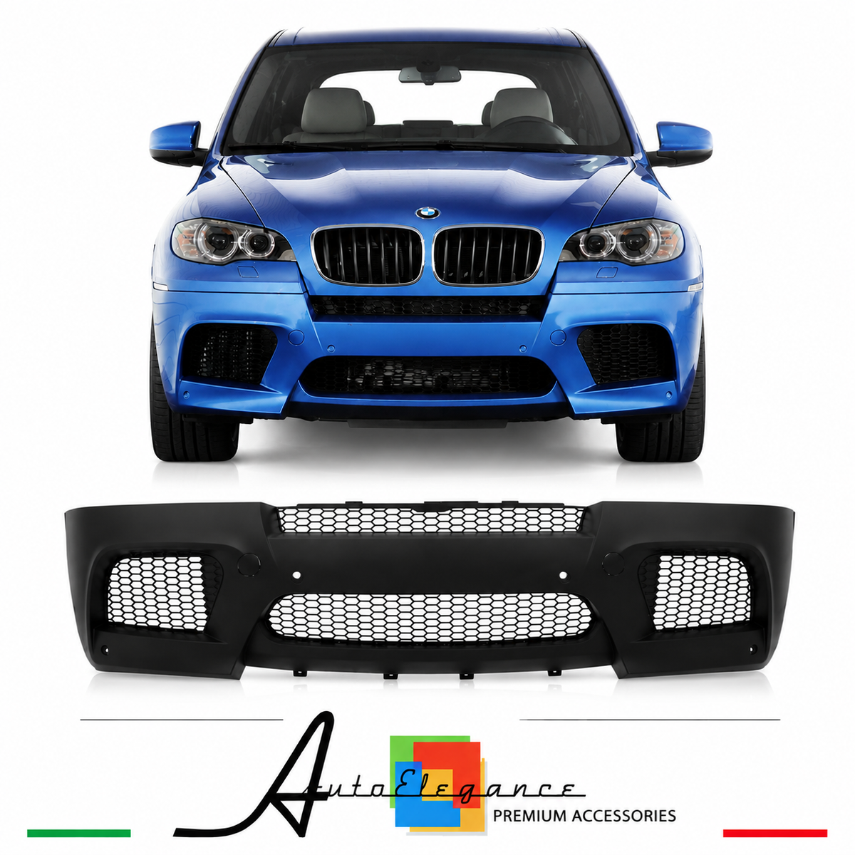 PARAURTI ANTERIORE BMW X5 E70 LOOK X5M PDC