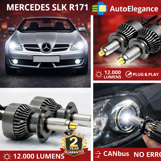 KIT LED per Mercedes SLK R171 ANABBAGLIANTI H7 CANBUS Bianco 6500K 360 gradi