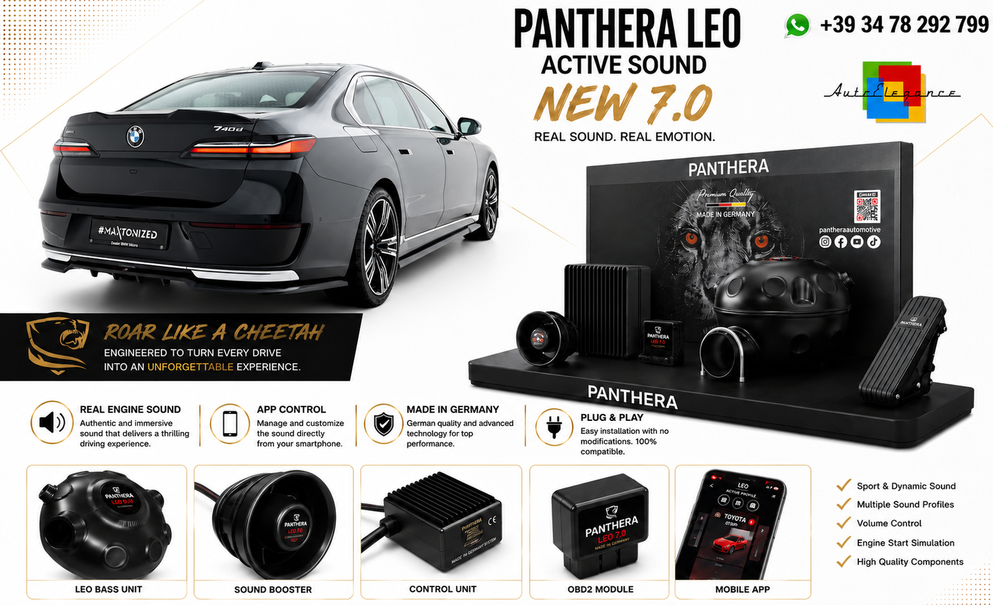 💫ART.2672 PANTHERA Soundsystem Booster 7.0 - BMW 7 G70 2022-💫