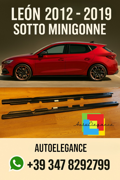 ✨SOTTO MINIGONNE ADATTO PER CUPRA LEON 5F 2012-2019 NERO LUCIDO✨