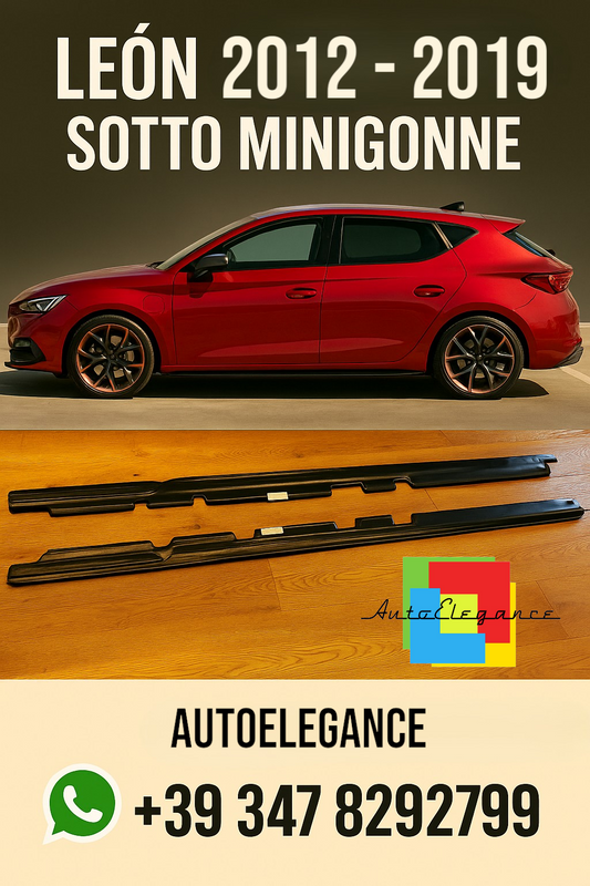✨SOTTO MINIGONNE ADATTO PER CUPRA LEON 5F 2012-2019 NERO LUCIDO✨