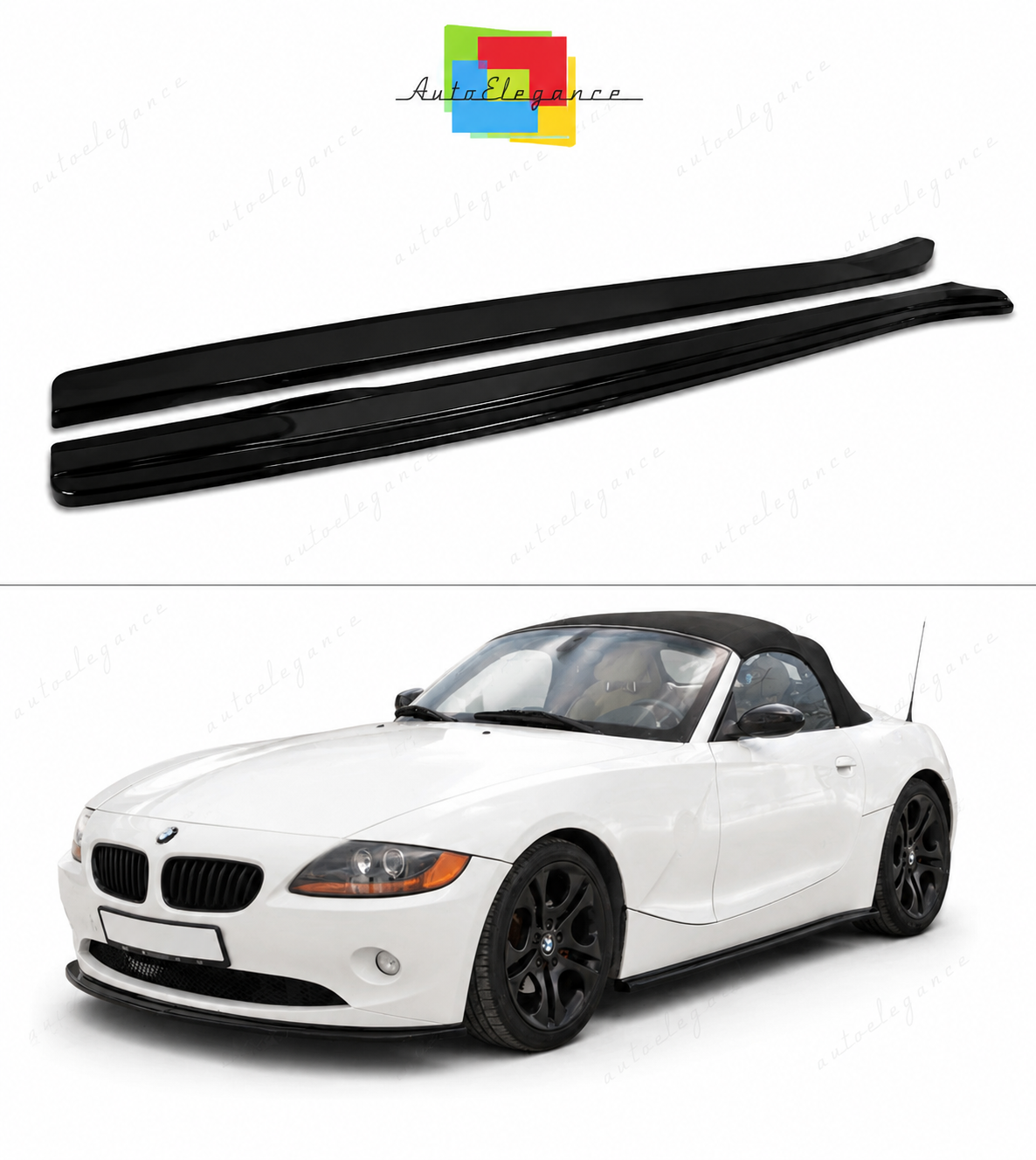 SPLITTER SUITABLE FOR VW GOLF 8 GTI GTD RLINE LOOK GLOSSY BLACK SPORTY DESIGN 