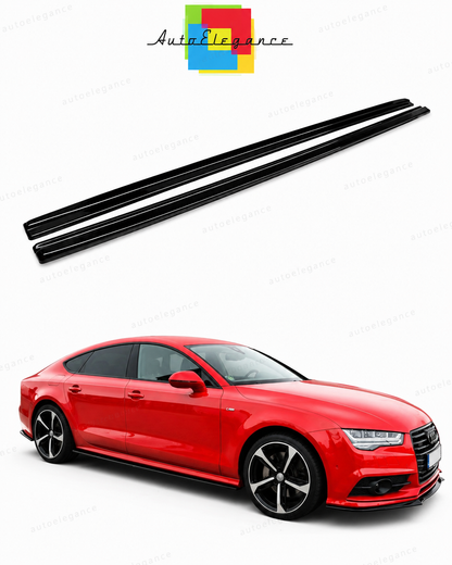💕 Sotto minigonne  adatto per   Audi A7 S Line Facelift  nero lucido 💕
