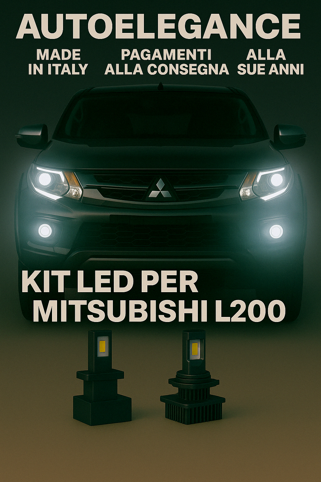 ❤️KIT LED D5S 6000K BIANCO GHIACCIO ANABBAGLIANTI PER MITSUBISHI L200  ❤️