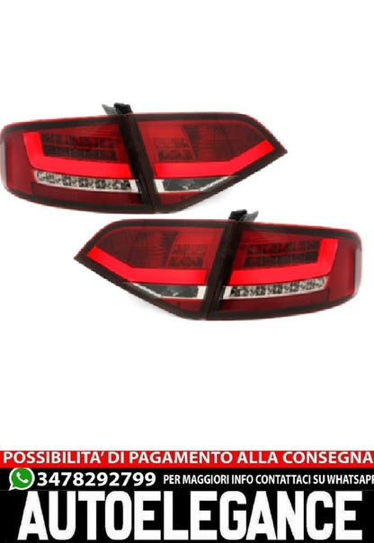 LED Rear Lights Suitable for Audi A4 B8 8K Sedan (2007-2010) Red Transp 