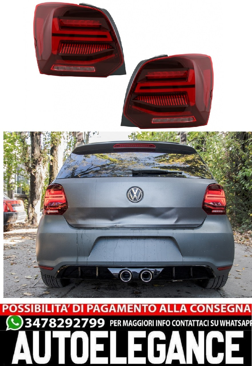 Fanali posteriori Full LED adatti per VW Polo 6R 6C 61 (2011-2017) Luci di svolta dinamiche sequenziali Vento Look