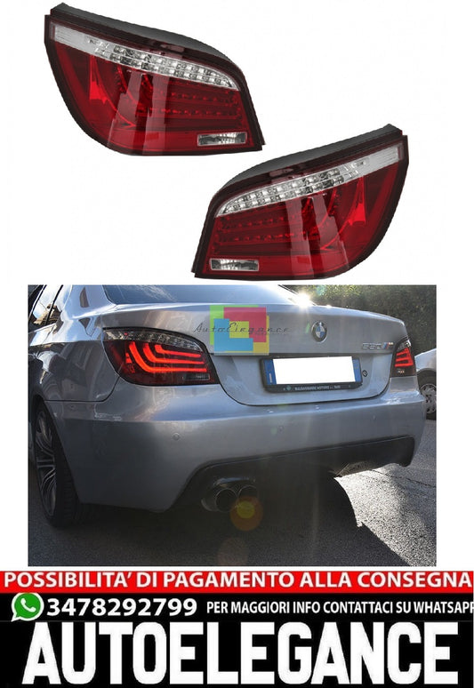 Fari posteriori a LED Lightbar adatti per BMW Serie 5 E60 (04.2003-03.2007) Rosso Bianco