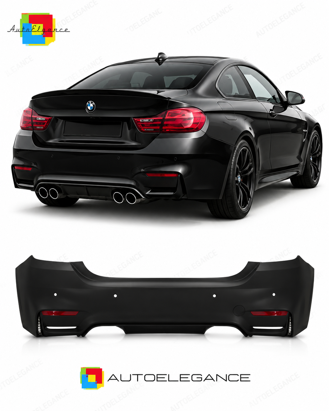 💕PARAURTI POSTERIORE BMW F32 F33 LOOK M4 PDC 💕