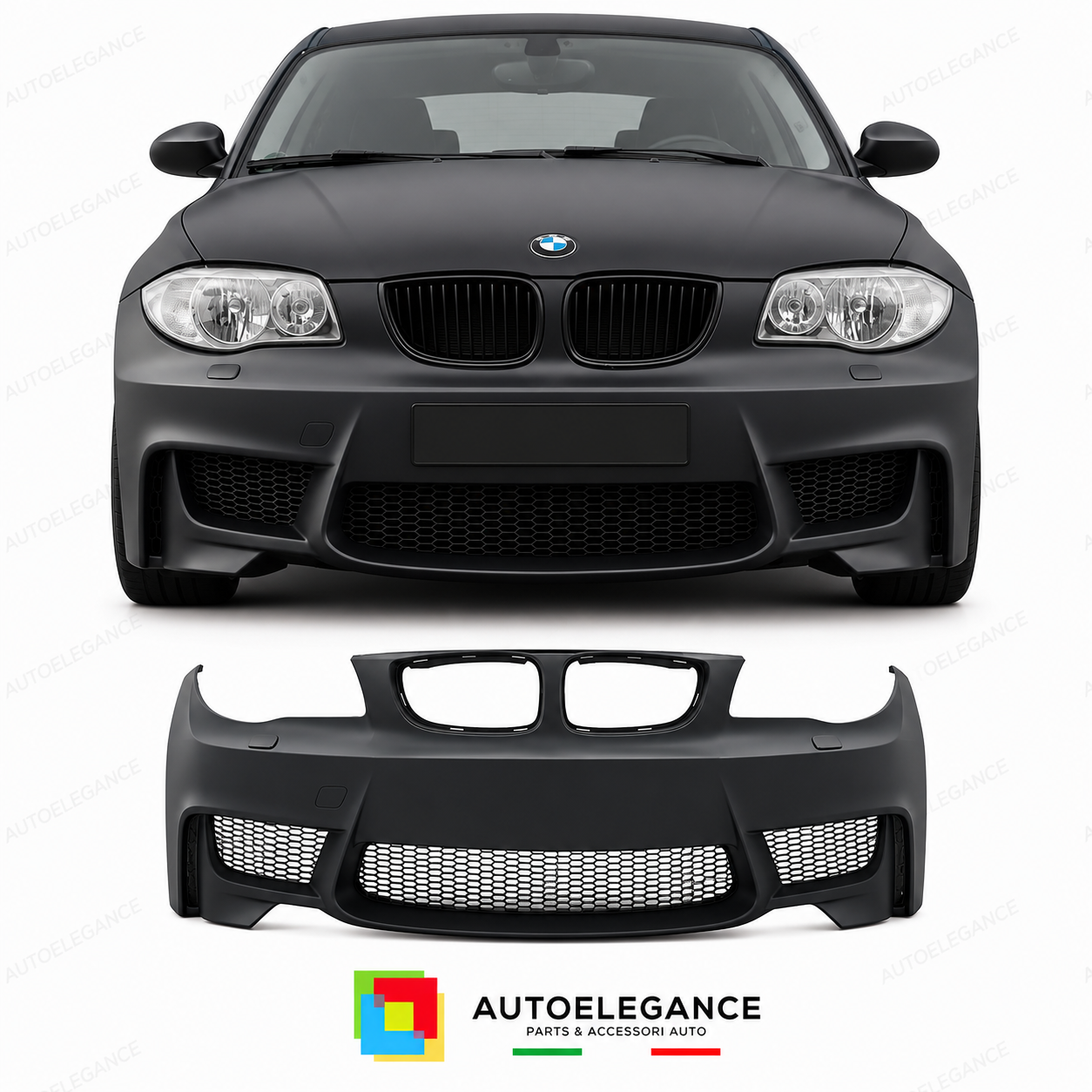PARAURTI ANTERIORE BMW E81 E87 E82 04-13 LOOK 1M SRA
