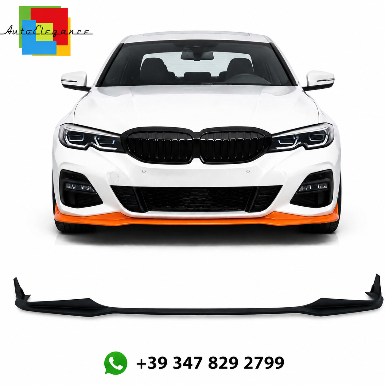👉SPOILER ANTERIORE Labbro Nero Opaco adatto per BMW Serie 3 G20 G21 19-22 👈