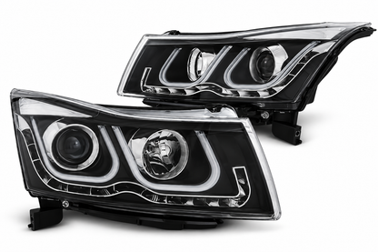 ART.5545 FARI ANTERIORI ADATTO PER CHEVROLET CRUZE 09-12 TUBO NERO CHIARO