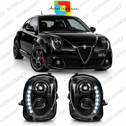 ART.5476 FARI ANTERIORI ADATTO PER ALFA ROMEO MITO 08-19 NERO