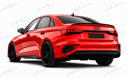🔥ART.9888 SPOILER STILE S3 NERO LUCIDO PER AUDI A3 S3 RS3 8Y BERLINA 20+🔥