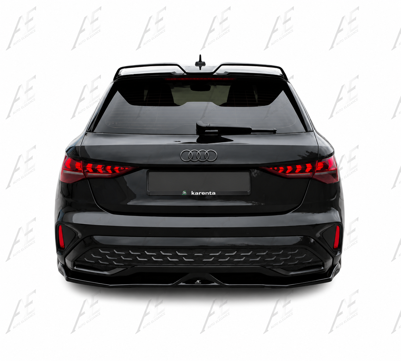 💕ART.9701  Splitter posteriore Audi A3 S-Line 8Y Faceback NERO LUCIDO💕