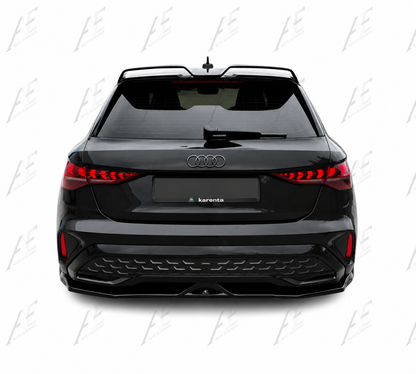 💕ART.9701  Splitter posteriore Audi A3 S-Line 8Y Faceback NERO LUCIDO💕