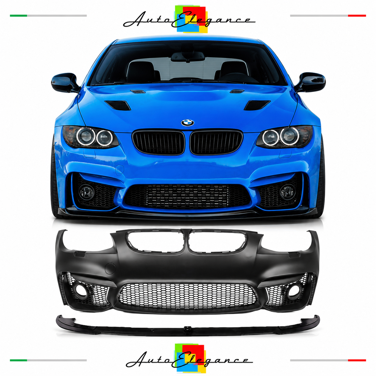 PARAURTI ANTERIORE BMW E92 E93 LCI 10-14 LOOK M4 + SPOILER LIP