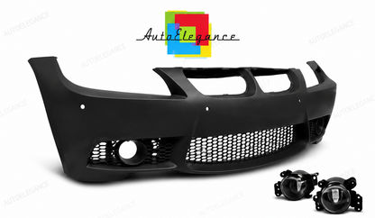 💕PARAURTI ANTERIORE BMW E90 E91 05-08 LOOK M3 PDC + FENDINEBBIA💕