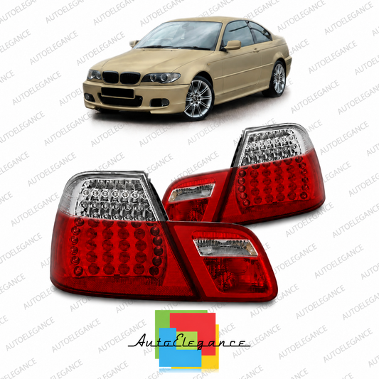 👉Fari posteriori LED rossi trasparenti adatti per BMW Serie 3 E46 Coupé 03-06👈