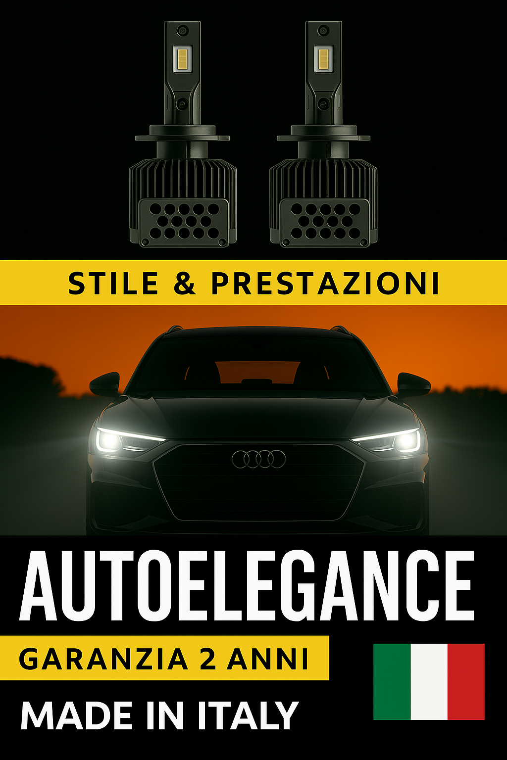 ⭐KIT LED D5S 6000K ANABBAGLIANTI PER AUDI A5 F53 – LUCE BIANCA EFFETTO XENON⭐