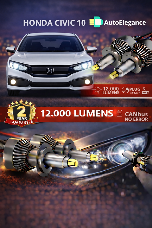 KIT LED HONDA CIVIC 10 ANABAGLIANTI H7 CANBUS Bianco 6500K 360 gradi