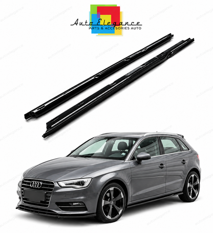 💕  Sotto minigonne  adatto per   AUDI A3 SPORTBACK 8V nero lucido 💕