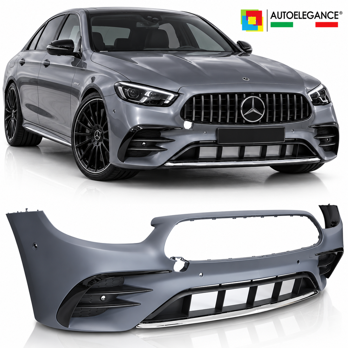 Paraurti anteriore Sport con PDC ADATTO PER Mercedes W213 (2020-2023 LOOK AMG