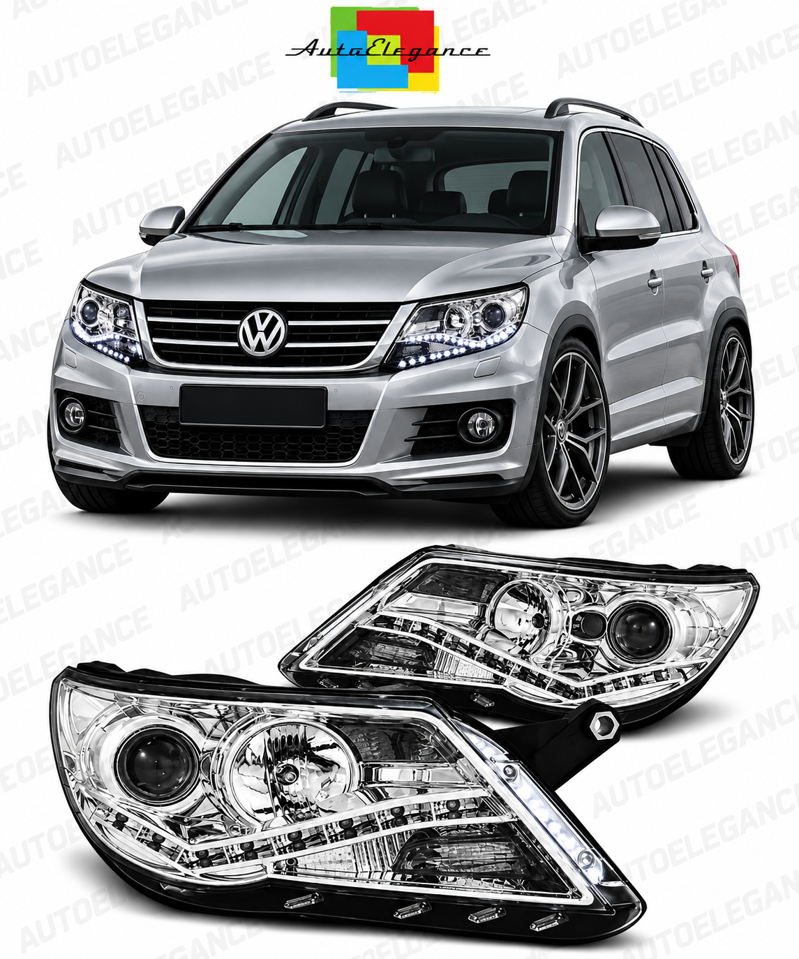 ART.10868 FARI ANTERIORI ADATTO PER VW TIGUAN 10.07-11