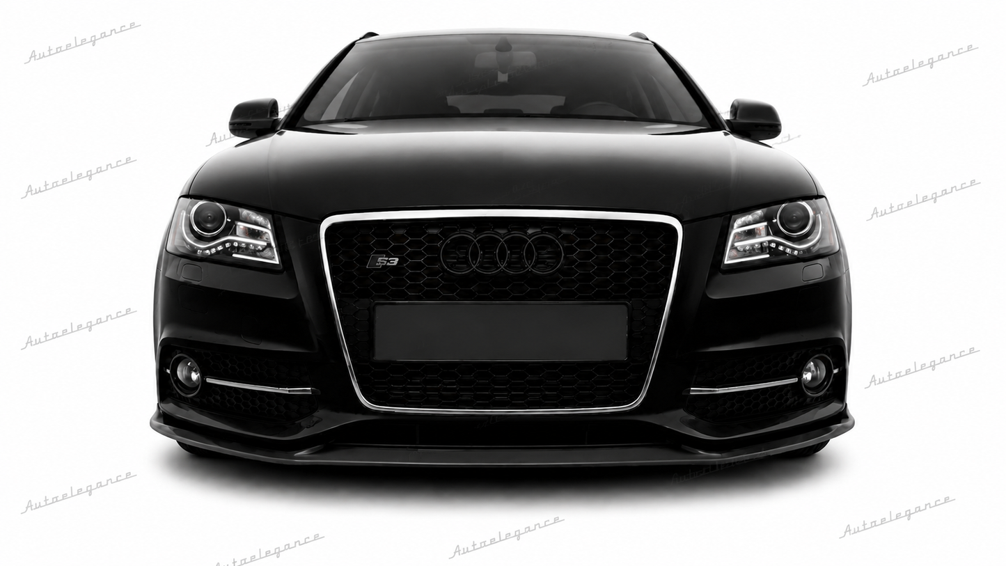 🔥ART.0614 GRIGLIA ADATTO PER AUDI A4 B8 2007-2011 LOOK RS4 BORDO CROMATO🔥