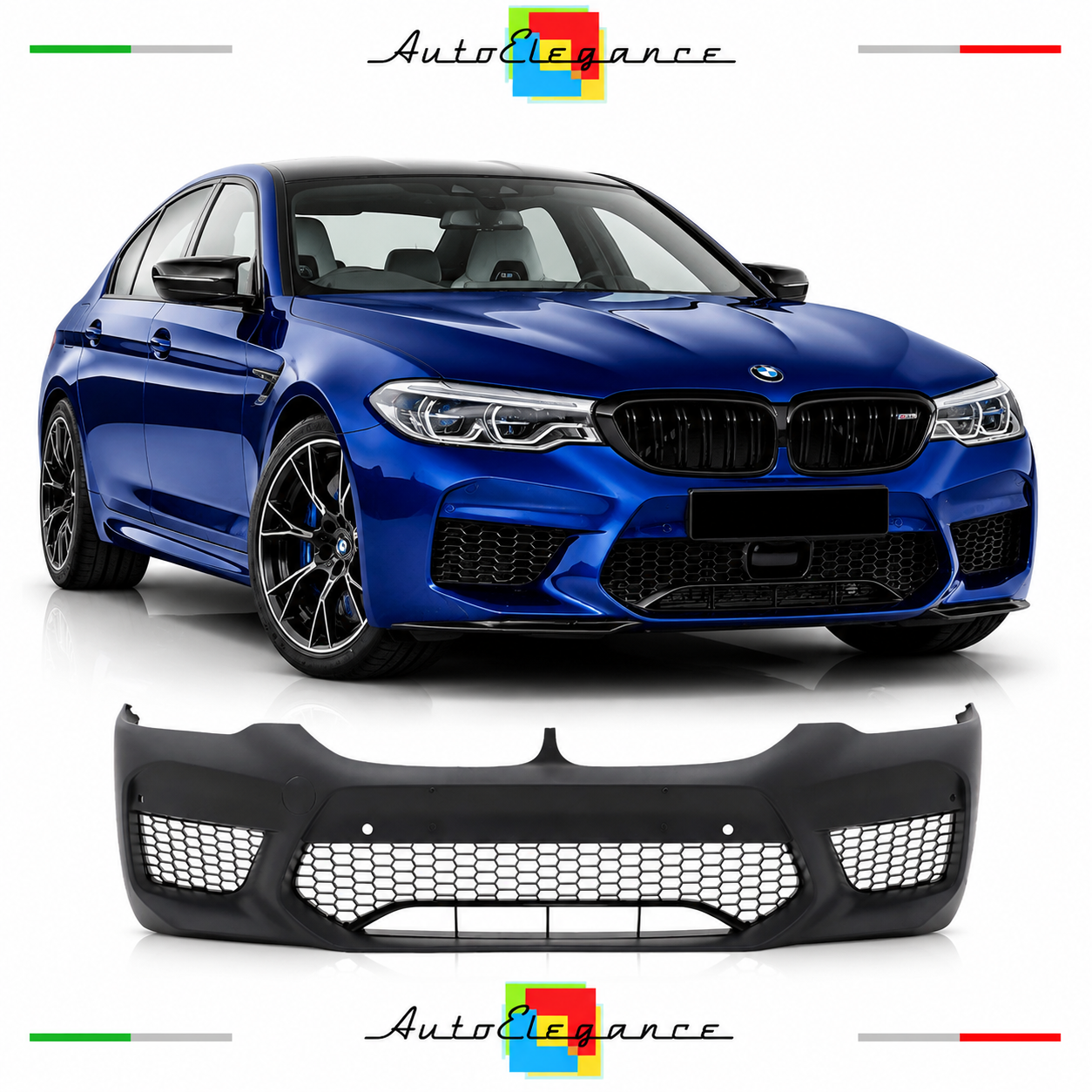 PARAURTI ANTERIORE BMW G30 G31 17-20 LOOK M5 PDC 6