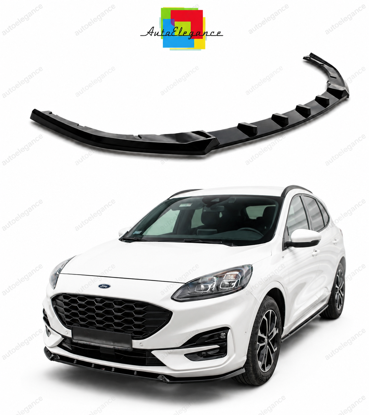 SPLITTER SUITABLE FOR VW GOLF 8 GTI GTD RLINE LOOK GLOSSY BLACK SPORTY DESIGN 