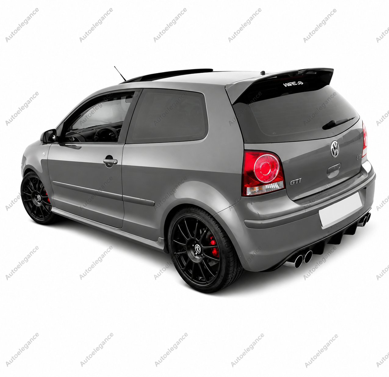 🔥ART.9928 SPOILER POStERIORE STILE OT NERO LUCIDO PER VW POLO MK4 9N OT 01-09🔥