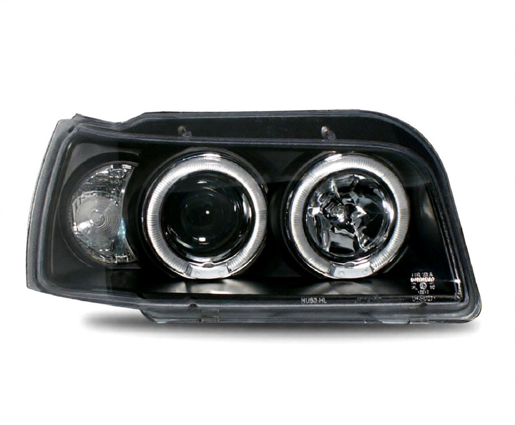 💫ART.6107 FARI ANTERIORI OCCHI D'ANGELO NERI per RENAULT CLIO 90-95💫