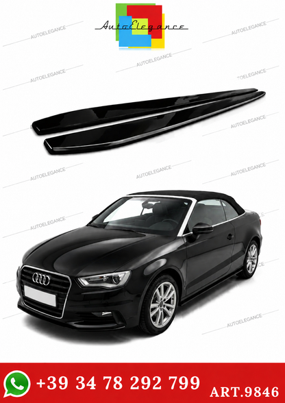 💫ART.9846 SOTTO MINIGONNE ABS NERO LUCIDO AUDI A3 8V (185cm)💫