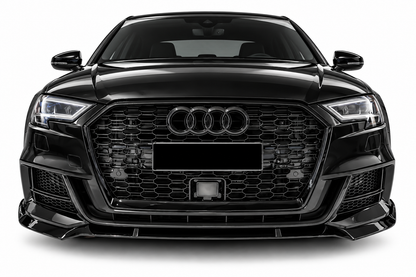 👉GRIGLIA AUDI A3 8V 2017-2020 LOOK RS3 NERO LUCIDO RADAR ACC👈