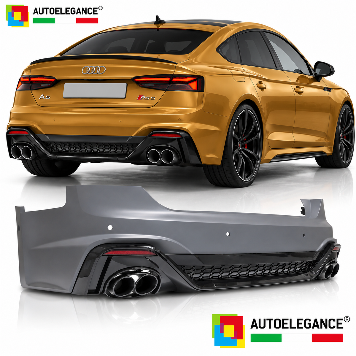 PARAURTI POSTERIORE SPORT ADATTO PER Audi A5 F5 (2019-2023) LOOK RS