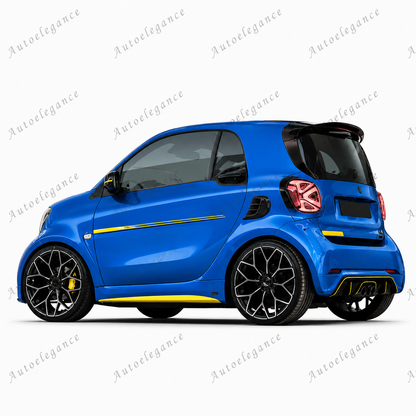 🔥MINIGONNE LATERALI STILE BRABUS PER SMART FORTWO (453) COUPE / CABRIO 🔥