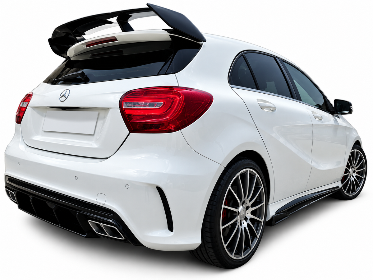 👉ART.0200 Diffusore Post.+Terminali Adatto per Mercedes Classe A W176 LookA45👈