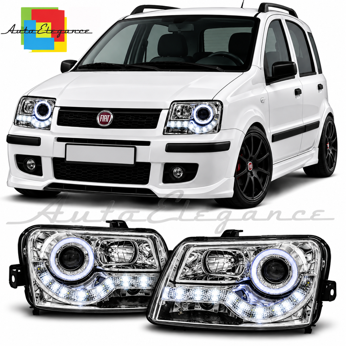 ART.11149  FARI ANTERIORI ADATTO PER FIAT PANDA 03-12