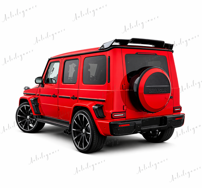 🔥ART.1070 SPOILER PER MERCEDES CLASSE G W463 W464 LOOK BRABUS NERO LUCIDO🔥