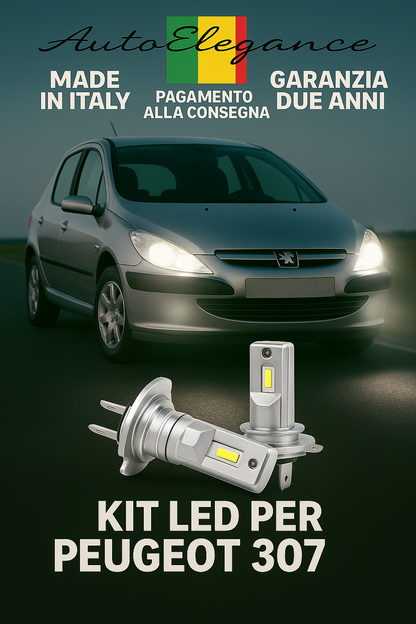 🔥Kit LED H7 6000K Bianchi per Anabbaglianti PEUGEOT 307🔥