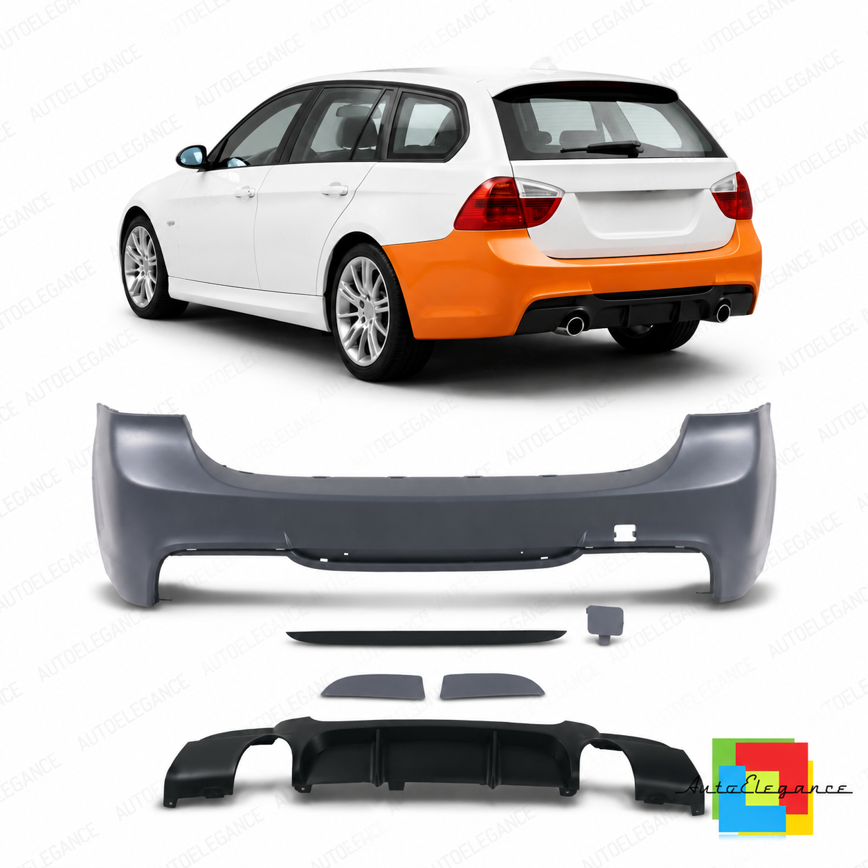 SPLITTER SUITABLE FOR VW GOLF 8 GTI GTD RLINE LOOK GLOSSY BLACK SPORTY DESIGN 
